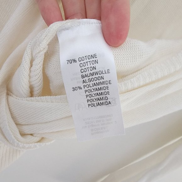 Guido Lombardi Made in Italy Designer Extrafine Knit Cardigan in Ivory,  Size M - Picture 6 of 6